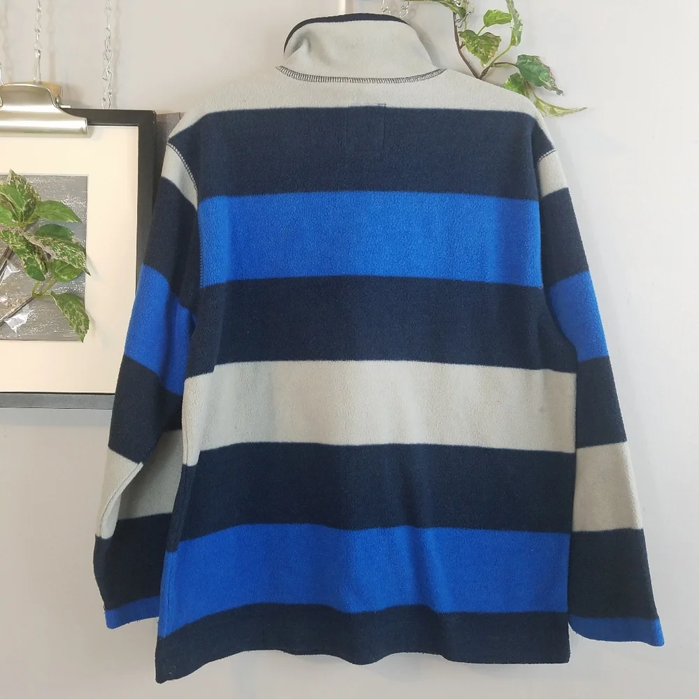 BUNDLE Old Navy Stripe Fleece 1/4‎ Zip Jacket S